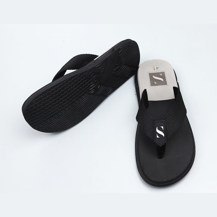 Men Black Slippers B-G 01 - Sieyah