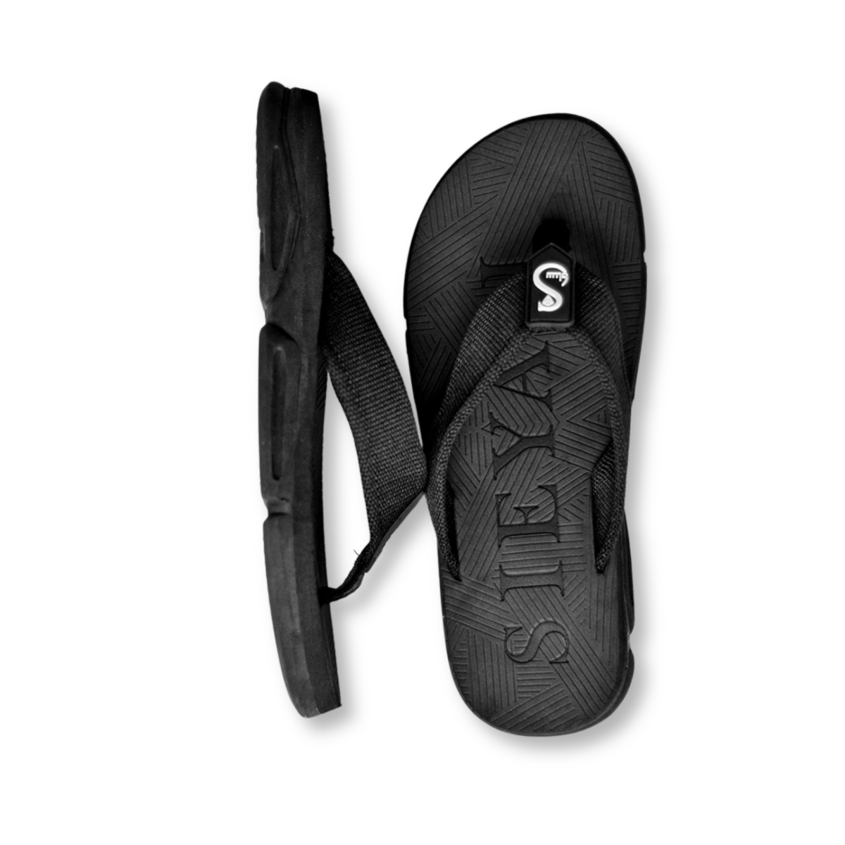 Buy Men Black Slippers B-L-01 by Sieyah, made with Premium